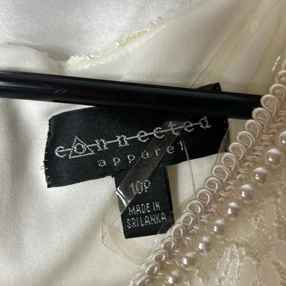 Dress NWT Black & White ,lace ,beads ,back zipper, Layered look ,event, classic - Picture 10 of 16